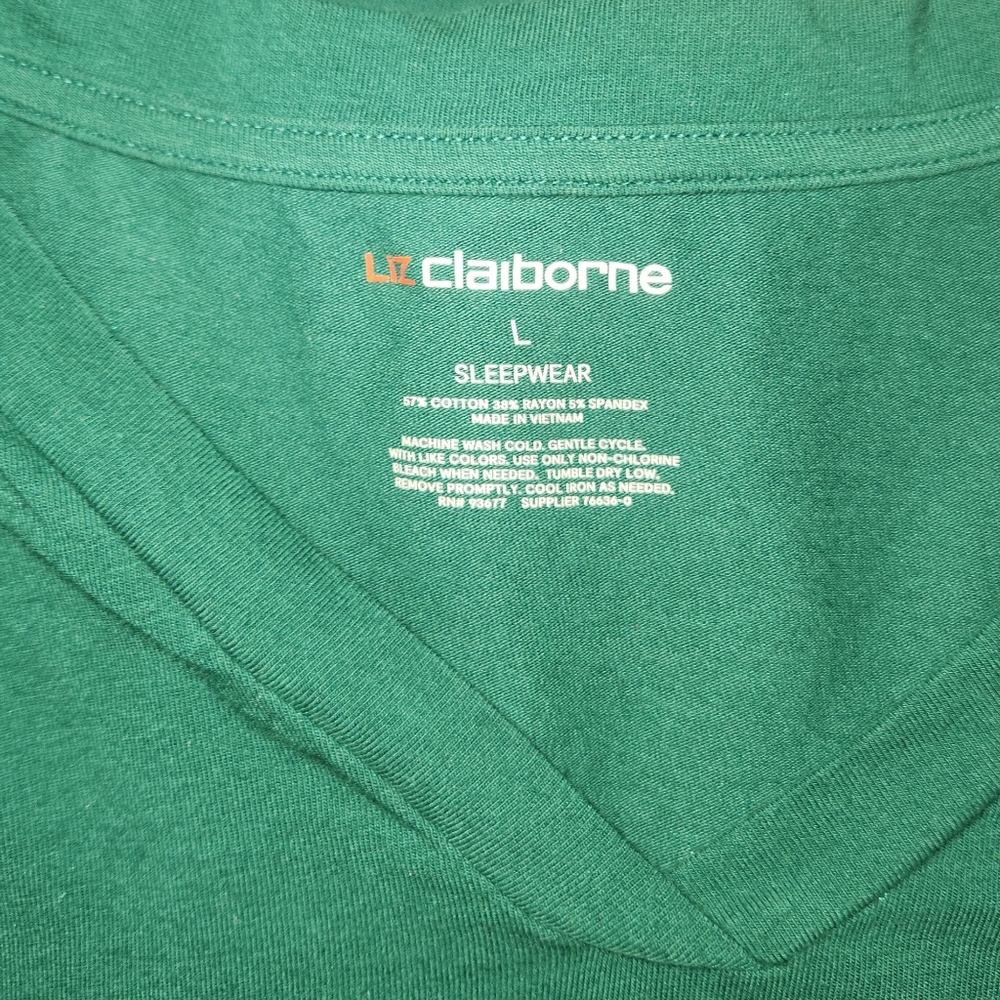 Liz Claiborne Green & Plaid Sleepwear Set - Picture 3 of 9
